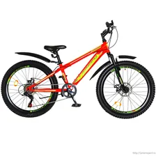 Велосипед Larsen Hard Team 24" 6ск, красный/жёлтый