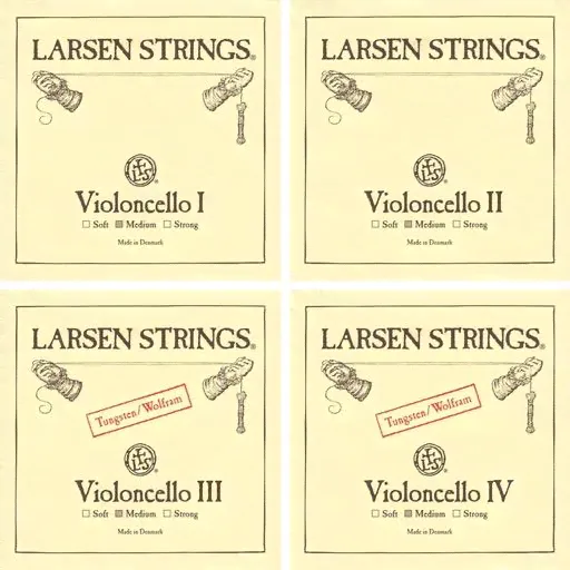 Larsen Cello Strings 4/4 Med (Set)-0