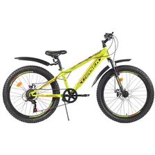 Велосипед Larsen Hard Team 24" 7ск, салатовый/красный